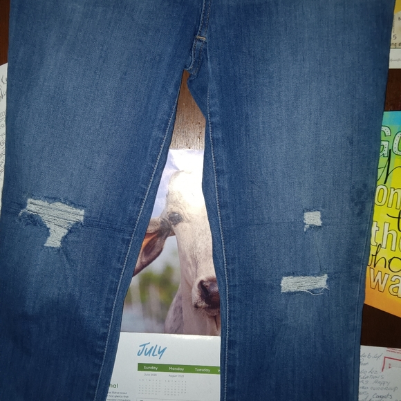 MADEWELL 10" HIGH RISE skinny jeans distressed - Picture 5 of 8